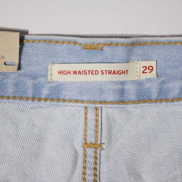 NWT $69.50 Levi's High Waisted Wide Leg Straight Jeans Light Wash Women Sz 29x29 - Picture 10 of 16